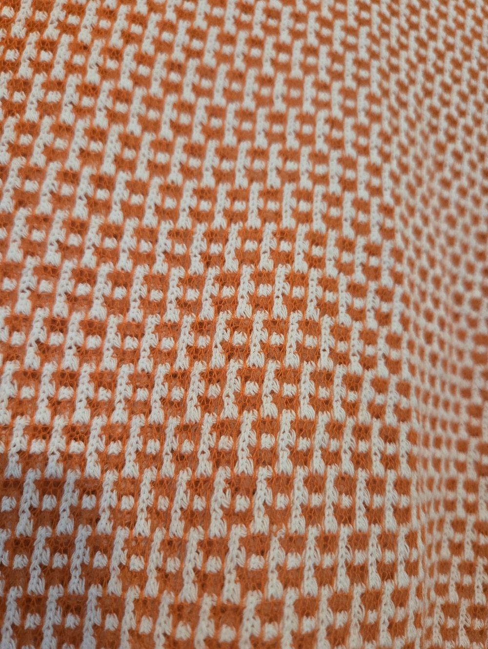 Anthropologie Eva Franco Feathered Knit Orange Top Size XL - Picture 8 of 8